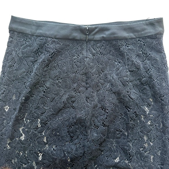 New Reformation Rylee Midi Skirt Black Lace Sheer 0 - Picture 8 of 12